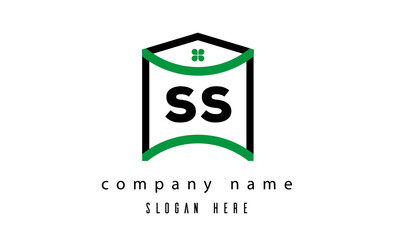 SS creative real estate latter logo vector