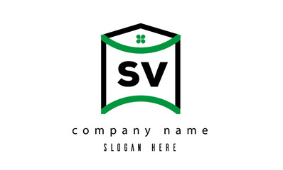 Obraz premium SV creative real estate latter logo vector