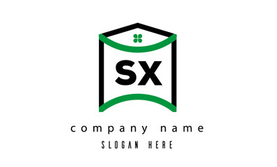 Obraz premium SX creative real estate latter logo vector