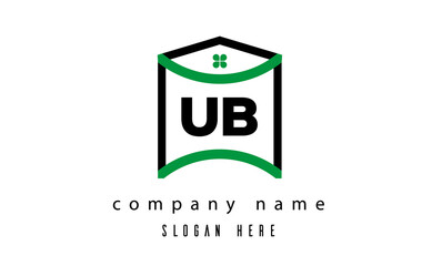 UB creative real estate latter logo vector
