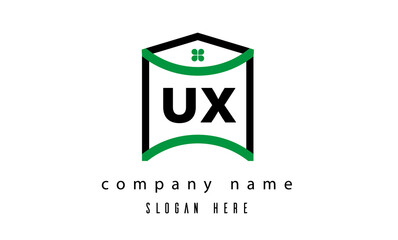 UX real estate latter logo vector