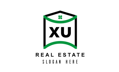 XU real estate latter logo vector
