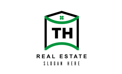 TH real estate latter logo vector