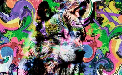 Ingelijste posters Wolf in the garden © reznik_val