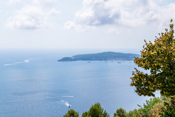 Côte méditerranéenne entre La Turbie et Nice sur la Côte d'Azur en France.	