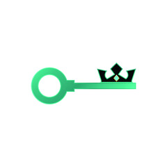 Simple key logo icon design vector template