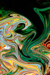 Colorful Abstract Modern Hand Painted Liquid Background Swirls Pattern Design