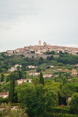 Fototapeta na wymiar Beautiful medieval town of Tourrette sur Loup, situated on the hilltop in France