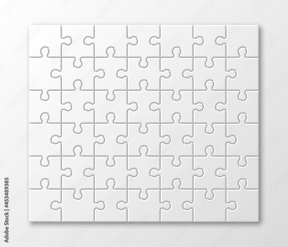 Leinwandbilder a lot of piece flat puzzle presentation. many step circle business background. section compare servi