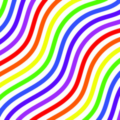 Rainbow art background. Vector pattern. Abstract geometric striped pattern. Vector illustration. Wavy pattern.