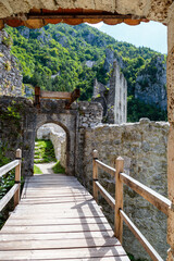 Burg Stain (Grad Kamen) in Begunje, Slowenien. 19.08.2021.