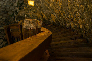 old wooden stairs