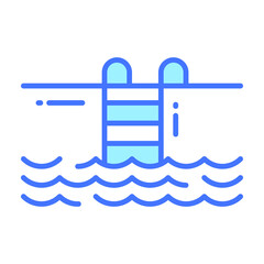 swimming pool trendy icon, glyph style isolated on white background. Symbol for your web site design, logo, app, UI.