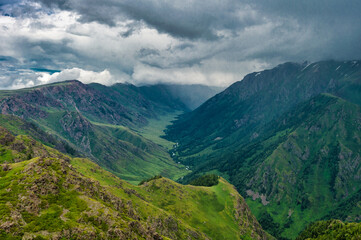 mountain landscape with clouds