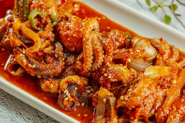 Korean Style stir-fried ocellated octopus, 'Jjukkumi Bokkeum'
