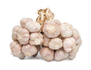 Garlic bulbs, isolated white background with clipping path.