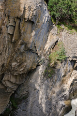 Fototapeta na wymiar Sunwapta Falls in Alberta in Canada