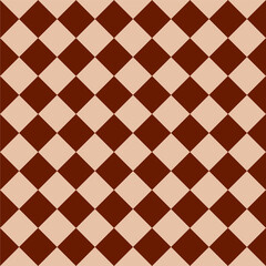 Seamless pattern of beige and brown rhombuses