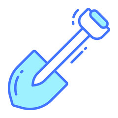 shovel trendy icon, glyph style isolated on white background. Symbol for your web site design, logo, app, UI.
