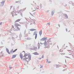 seamless pattern abstracts floral composition