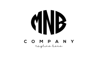 MNB three Letters creative circle logo design