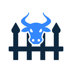 Cowshed icon. Simple vector graphics.