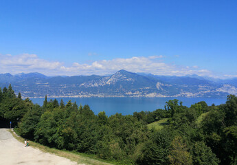 Fototapeta na wymiar Lake Garda from San Zeno Verona