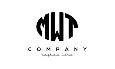 MWT three Letters creative circle logo design