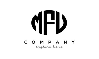 MFU three Letters creative circle logo design