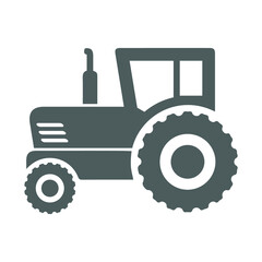 Tractor, agriculture, farm, work icon. Gray vector graphics.