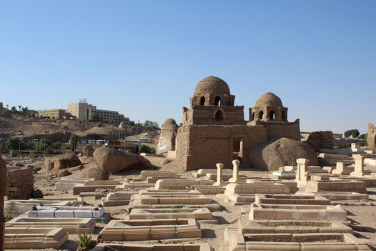 The famous and  historic Fatimid cemetery in Aswan in Egypt