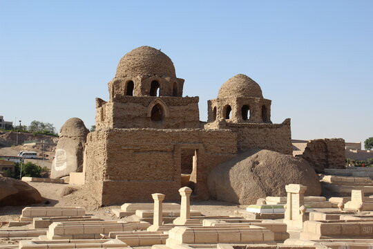 The famous and  historic Fatimid cemetery in Aswan in Egypt