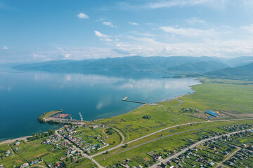 Summertime imagery of Lake Baikal is a rift lake located in southern Siberia, Russia Baikal lake...