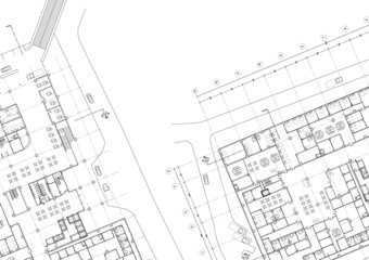 Floor plan designed building on the drawing.