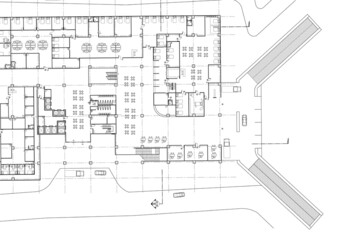 Floor plan designed building on the drawing.