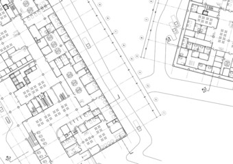 Floor plan designed building on the drawing.