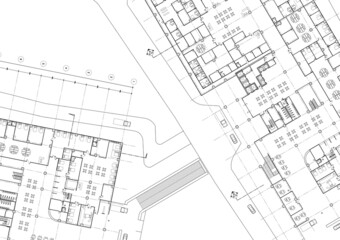 Floor plan designed building on the drawing.
