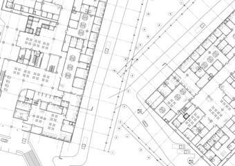 Floor plan designed building on the drawing.
