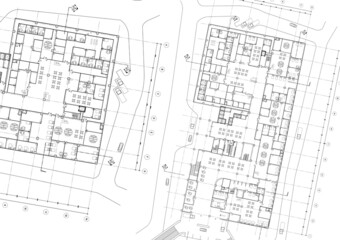 Floor plan designed building on the drawing.