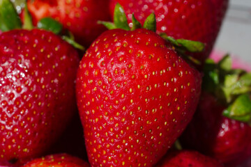 close up of strawberries