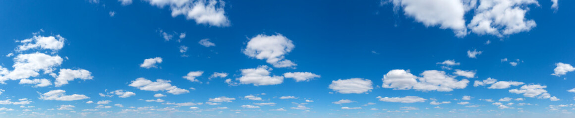 Naklejka na ściany i meble Panorama Blue sky and white clouds. Bfluffy cloud in the blue sky background