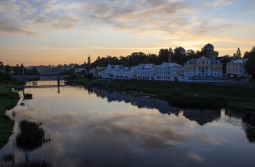 Dawn in Torzhok. Russia