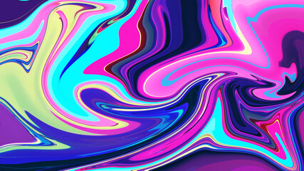 Colorful Abstract Modern Hand Painted Liquid Background Swirls Pattern Design