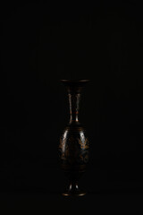 antique metal vase egypt vessel 4k macro