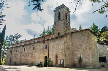 The Abbey of Sant'Ellero is a Romanesque abbey located 3 km from Galeata, where the mortal remains of the saint are still preserved.