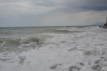walking on the beach