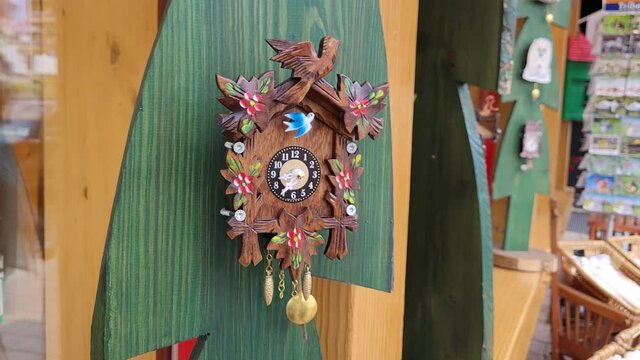 A German handcrafted cuckoo clock.