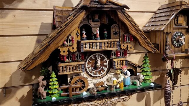 A German handcrafted cuckoo clock.
