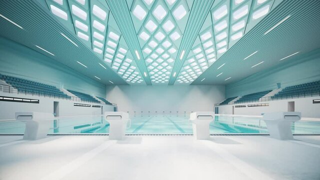 Swimming pool for training. indoor sport swimming pool