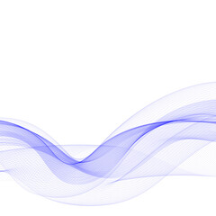 Blue abstract wave. vector curves. eps 10
